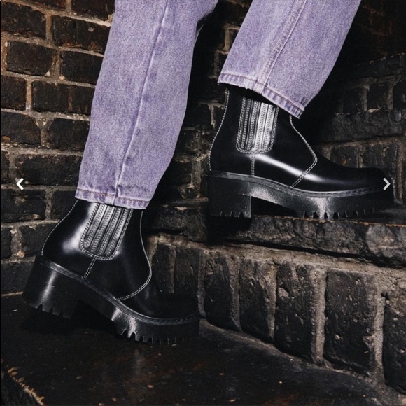 🔥🔥NEW Dr. Martens Rometty Contrast Stitch Atlas Platform Chelsea Leather Boots - Picture 7 of 11
